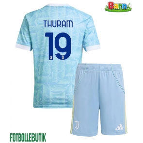 Juventus Khephren Thuram #19 Bortaställ Barn 2025-26 Kortärmad (+ Korta byxor)